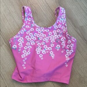 Cooldown Running Pink Floral Tank Top